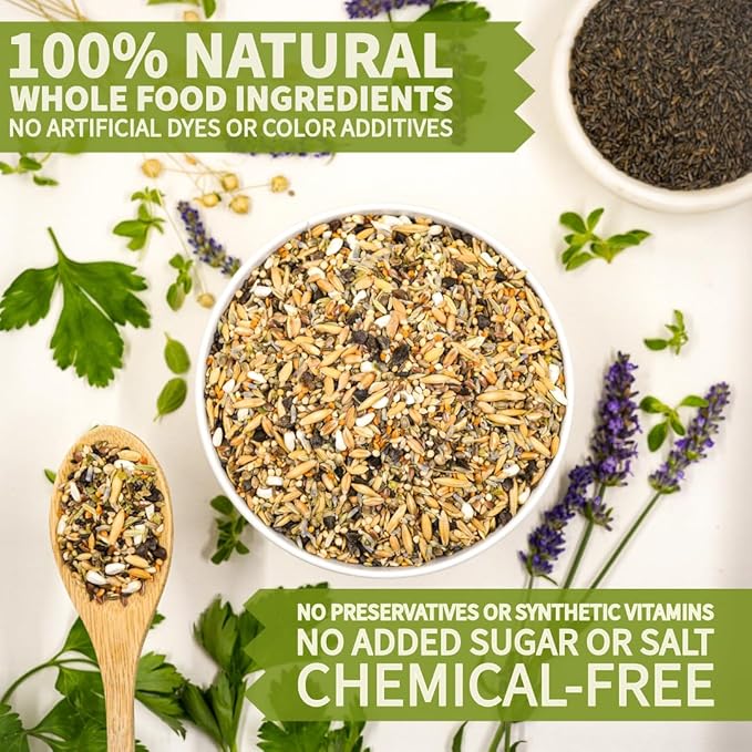Premium Parrot Food| Protein-Rich Low-Fat Formula | Cockatiel, Conure, Lovebird, Quaker, Parrotlet | No Corn, Soy, Peanuts | Gourmet Whole Grains & Seeds | Daily Maintenance Blend (1 lb)