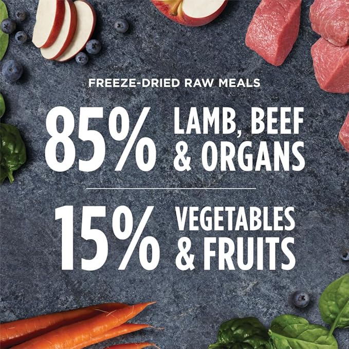 Instinct Freeze Dried Raw Meals, Natural Dry Dog Food, Grain Free - Grass Fed Lamb, 3 oz. Bag