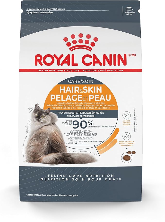Royal Canin Hair & Skin Care Dry Cat Food, 3 lb bag