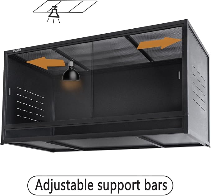 Reptile Terrarium 120 Gallon Large, PVC Enclosure Breeding Tank for Bearded Dragon Gecko Lizard Snake, Wide Breeding Lounge Vivarium Area with Ventilation, Suit for Juvenile to Adult Reptiles