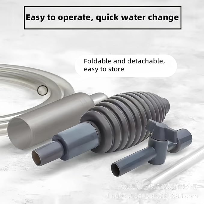 Aquarium Vacuum Gravel Cleaner, Aquarium Siphon, Aquarium Cleaning Tools, Fish Tank Cleaner, Long Hose & Cleaning 1.7m Long, Water Change and Sand Washing, Medium,Small - Fish Tanks