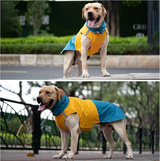 Windproof Dog Winter Jackets - Outdoor Coats with Waterproof Protection, Cold Weather Coats for Dogs, Leash Hole, by XL