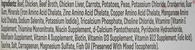 Whole Paws, Grain-Free Wet Cat Food, Beef Loaf Dinner with Vegetables, 3 Ounce