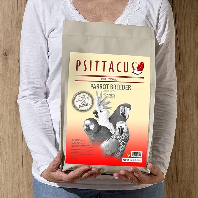 Psittacus Parrot Breeder 6.6 lb | Complete Pellet Diet for Caiques, Macaws, African Greys and Amazonas | Premium Food for Birds, 100% no-GMO