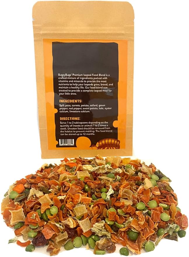 Isoblend Premium Isopod Food Feed Mix All Natural Vegetable Dry Blend for Isopods Feeders Insects