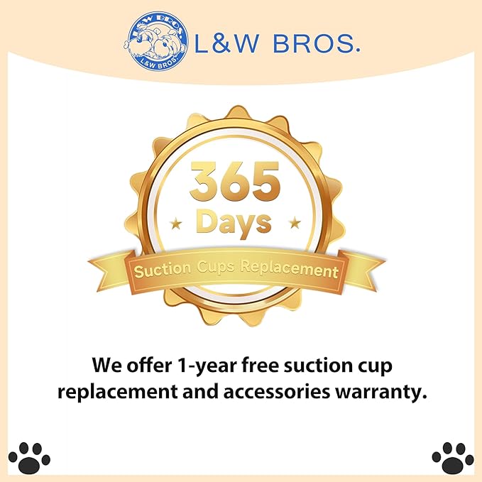 L&W BROS. Cat Window Perch Cushion Bed Cat Window Hammock with 4 Updated Suction Cups Easy to Assemble Cat Window Bed for Heavy Large Cats (M 1Pc)