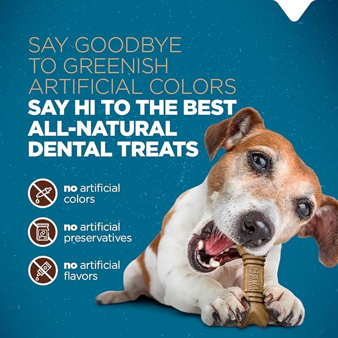 Natural Farm All-Natural Dog Dental Chew, Dog Teeth Cleaning Treats - Fresh Breath, Fight Plaque & Tartar - Canine Mess-Free Oral Care, Teeth Cleaning Chews for Dogs 5-15 Lbs (11 Treats, 2.25 Oz)