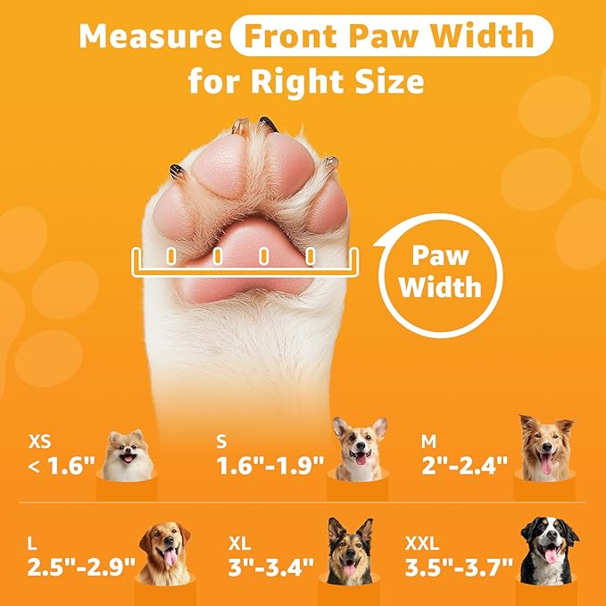 LOOBANI Dog Socks to Prevent Licking Paws - Dog Socks for Hardwood Floors Anti Slip for Traction Control - Dog Grippy Socks for Senior Dog Small Medium Large Dogs on Tile Floors, Caramel XS