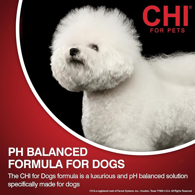 CHI for Dogs Shed Control Shampoo - Anti-Shedding Dog Wash for Excess Fur and Loose Hair - Gentle Formula for All Coat Types - Sulfate and Paraben Free - pH Balanced - Made in USA, 16 Fl Oz