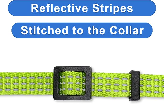 Pawtitas Reflective Cat Collar with Safety Buckle and Removable Bell Cat Collar Kitten Collar Green Cat Collar One Size