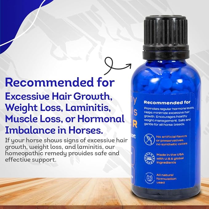 HA4E - Horse Digestive Support for Cushing’s Disease - Preventative Care - Highly Effective, Natural Homeopathic Supplement - 300 Tablets