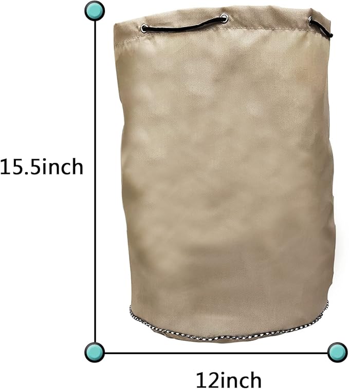 Waterproof trimmer cover and engine waterproof cover are suitable for trimming machine, lawn mower, electric saw, hedge and rod saw. 600D heavy Oxford cloth 12D x 15.6h inch(3pack) (khaki-600D(3pack))