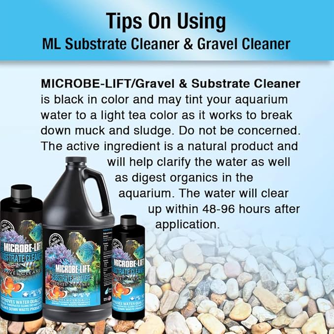 MICROBE-LIFT Professional Gravel & Substrate Cleaner for Freshwater and Saltwater Tanks, 4 Ounces