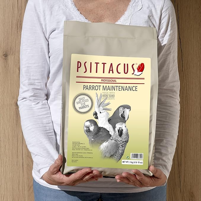Psittacus Parrot Maintenance 6.6 lb | Complete Pellet Diet for Caiques, Macaws, African Greys and Amazonas | Premium Food for Birds, 100% no-GMO