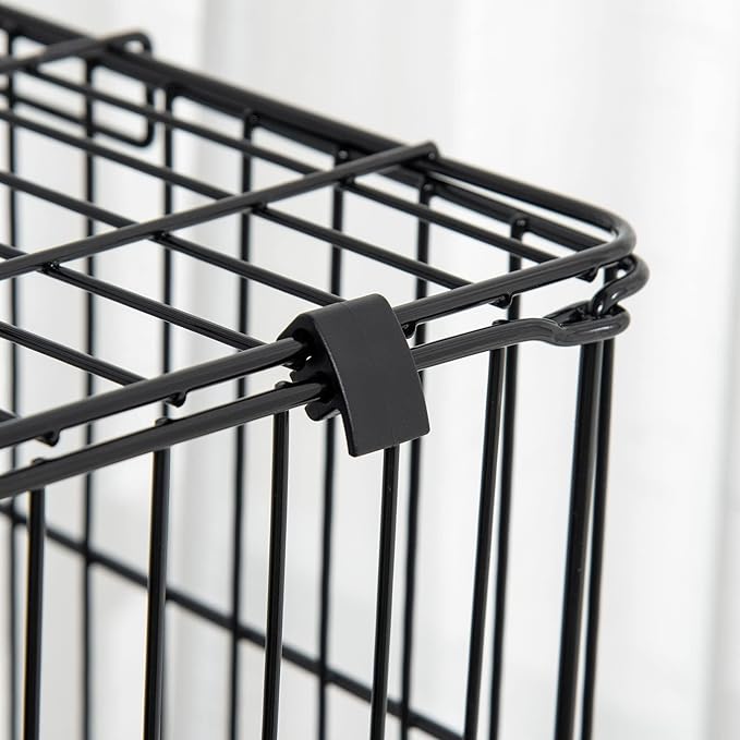 PawHut 4-Level Small Animal Cage Rabbit Hutch with Wheels, Removable Tray, Platform and Ramp for Bunny, Chinchillas, Ferret, Black
