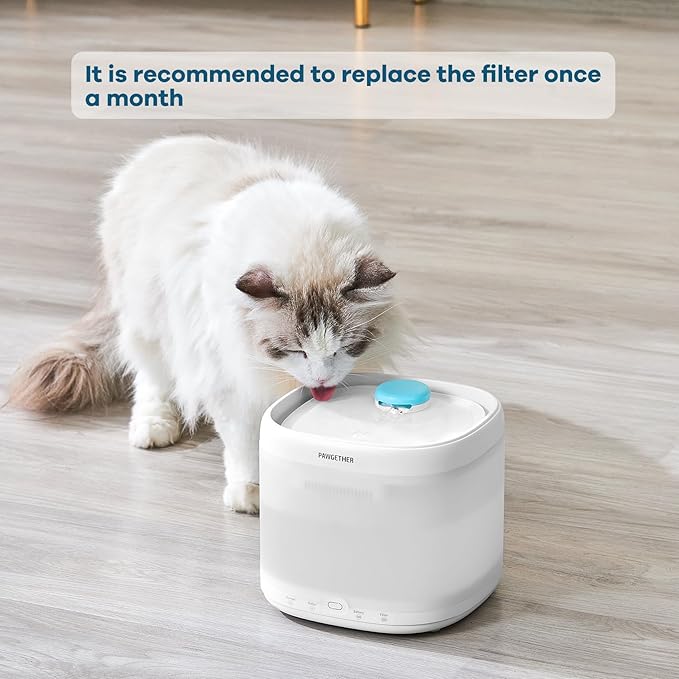 PAWGETHERยฎ 3Pcs Cat Water Fountain Filter Compatible with 67oz/2L Dog Water Fountain P3/P3s/P3SU Pet WaterFountain Replacement Filter