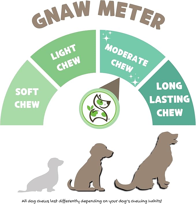 Nature Gnaws Beef Gullet Springs for Dogs 7-8" (6 Count) - Natural Beef Jerky Stick Dog Chew Treats - Rawhide Free