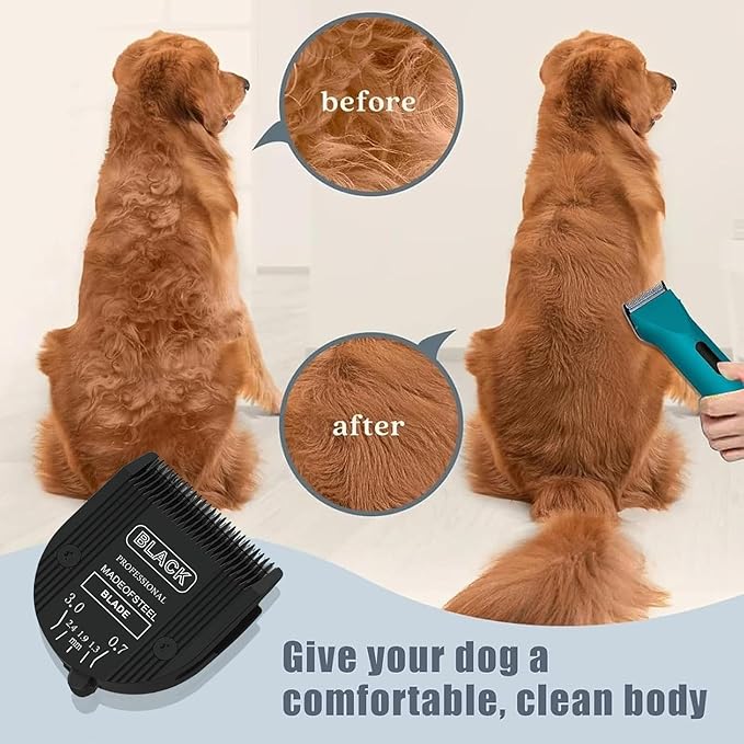 3PCS Adjustable 5 in 1 Replacement Blades Compatible with Wahl 5 in1 Clipper Bravura, Chromado, Creativa, Figura, Motion, Supergroom Dog Grooming Clippers (Black)