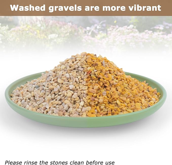 45Lb 1/5Inch Natural Pea Gravel for Landscaping,Decorative Aquarium Gravel,Terrarium Rocks for Fish Tank Stones for Vases Filling DIY Project Garden Indoor Outdoor