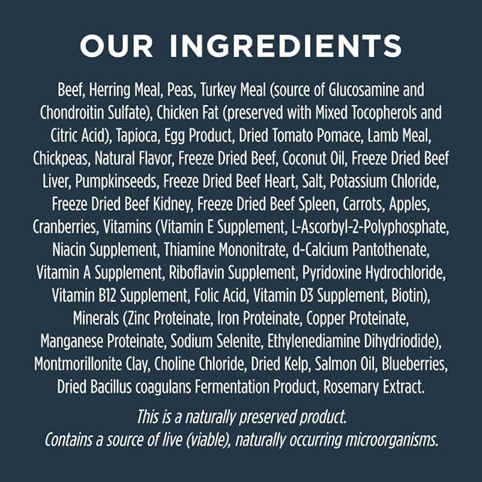 Instinct Raw Boost Small Breed, Natural Dry Dog Food with Freeze Dried Pieces, High Protein, Grain Free Recipe - Real Beef, 4 lb. Bag