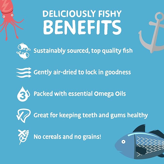 SKIPPER'S Wolf Fish Skin Twists Dog Chews - 100% Fish Skin Grain Free Treats for Dogs, High in Protein & Low in Fat, Essential Omega 3 Oils | Great for Teeth (Regular, 9 Oz)