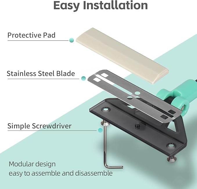UPETTOOLS Algae Scraper for Glass Aquariums, 2 in 1 Adjustable Algae Scraper with 5 Stainless Steel Blades and Cleaning Brush, Aquarium Glass Cleaning Tools for 20-40 Gallon Fish Tank