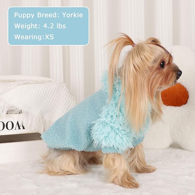 Dog Classic Sweater Chihuahua Sweatshirt Dog Clothes for Small Dogs Girl Boy Soft Fleece Coat for Small Dogs Cat Clothes Soft Puppy Cat Clothing
