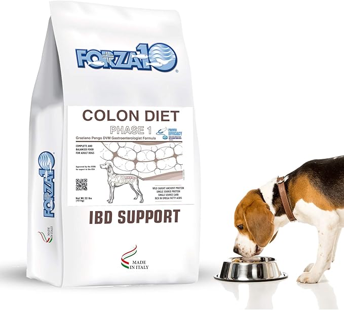 Forza10 Active Colon Support Diet Phase 1 Hydrolyzed Dog Food, Dry Dog Food Helps Dogs with Diarrhea, Colitis and Constipation, Wild Caught Anchovy Protein Flavor, 22 Pound Bag