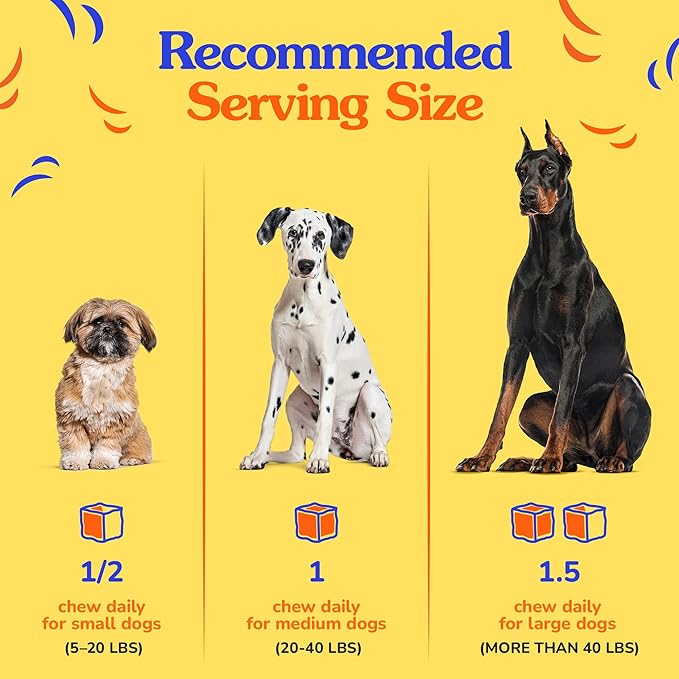 Dr Jay's Romps Multivitamins Dog Chews - Collagen to Help with Joint Health, Digestion, Skin & Coat - Vitamins and Supplements to Boost Immune System - Perfect Treats for Pets - 30 CT