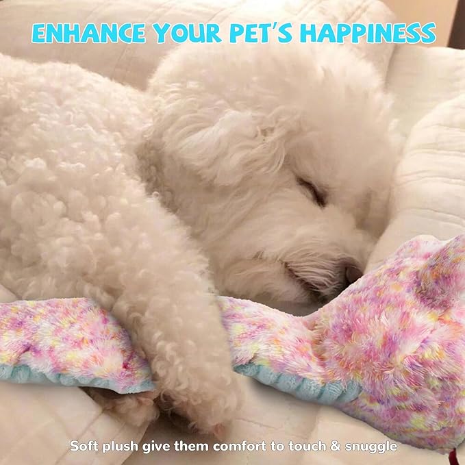 Crinkle Dog Toys Squeaky Plush No Stuffing Cute Puppy Stuffless Tough Rop Pull Toy, Fun Dog Stuffed Animals Durable Chew Set for Small Medium Large Pup (Large, Snake)