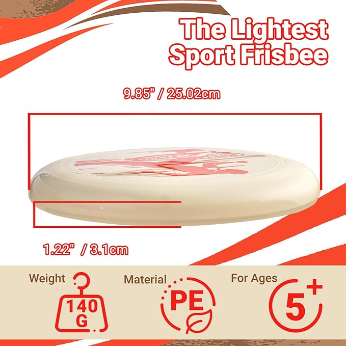 Wham-O Frisbee All Sport Flying Disc 140g, 9.85 Inch, Durable Sports Disc with Non-Slip Grip for Outdoor Games,Team Sports and Family Fun