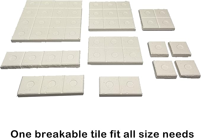 Breakable Coral Frag Tile 4inch 10pcs with Free Aquarium Glue White frag Rack Plugs