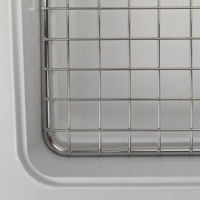 Oncpcare Extra Large Rabbit Litter Box with Grid 22x18in Bunny Litter Tray for Cage XL Potty Training Pan for Adult Rabbit Flemish Giant Rabbits