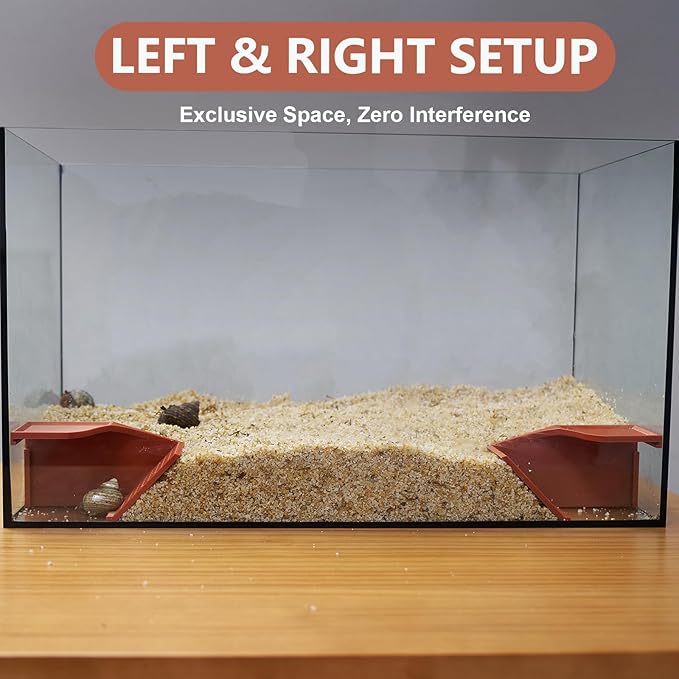 Hermit Crab Underground Hideout Cave Corner, 3 in 1 Multiple Shape Hermit Crab Climbing Accessories, Reptile Tank Accessories for Gecko Frog Tortoise