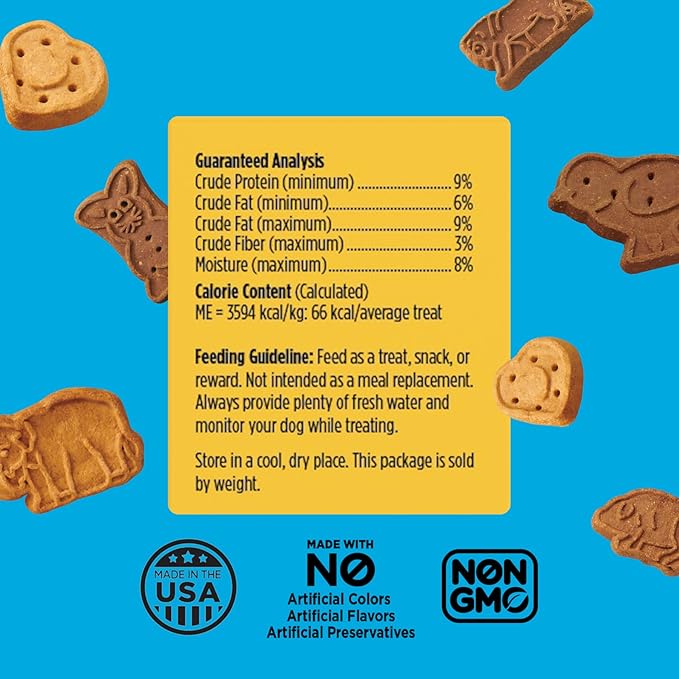 Blue Dog Bakery More Crunch Biscuits Value Size | Large, Bacon, Chicken, Cheese, Peanut Butter | Natural Healthy Dog Treats - 43.2 oz (Pack of 1)