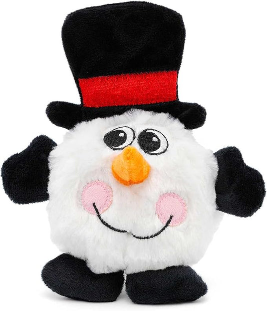 Jeffers Pet Plush Dog Toy with Squeaker, Christmas Snowman 6" - Soft Crinkle Fabric, Safe & Durable, Healthy Fun for Small & Medium Dogs, Interactive Play, Fetch, Tug - Best Gift for Active Games
