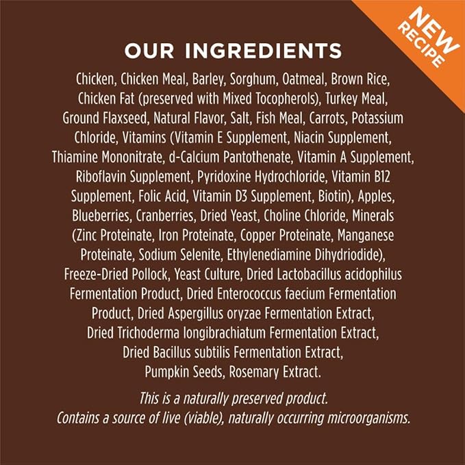 Be Natural Chicken & Brown Rice Dry Dog Food, 4.5 lb. Bag