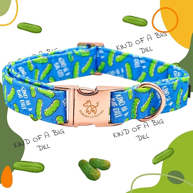 Elegant little tail Dog Collar, Blue Bear Pattern Pet Collar Durable Cute Dog Collars Male or Female Pet Gift Adjustable Dog Collar for Medium Dogs