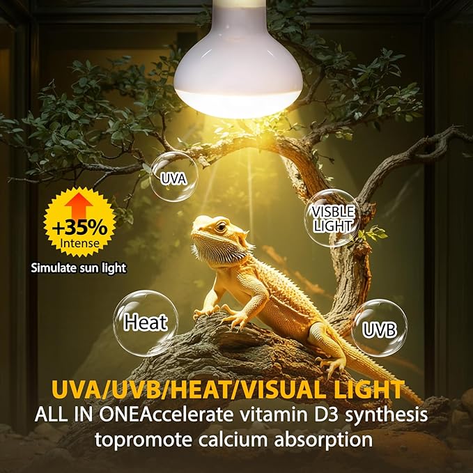 Reptile Heat Lamp, heat lamp bulbs , basking bulb 100w 4 Pack, basking light for bearded dragon, UVA UVB reptile light bulb for Bearded Dragon, Turtles, Tortoise, Lizard, Snake, Chameleon, Chicken