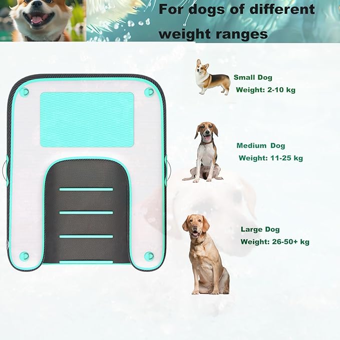 HEYLIFE Inflatable Dog Water Ramp Pool Ladder for Boats Docks Raft Swimming Pools Pet Stairs Floating Sports Platform Up to 220LBS Bgreen 4.9ft x 3ft x 4in