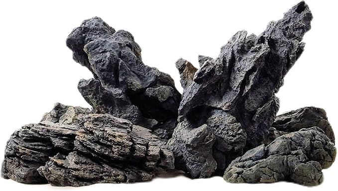 Current USA Seiryu Stone Collection 7 Piece Set | Molded Aquarium Decor Rock Artificial Resin Fish Tank Decoration up to 36" Long Aquariums 8816