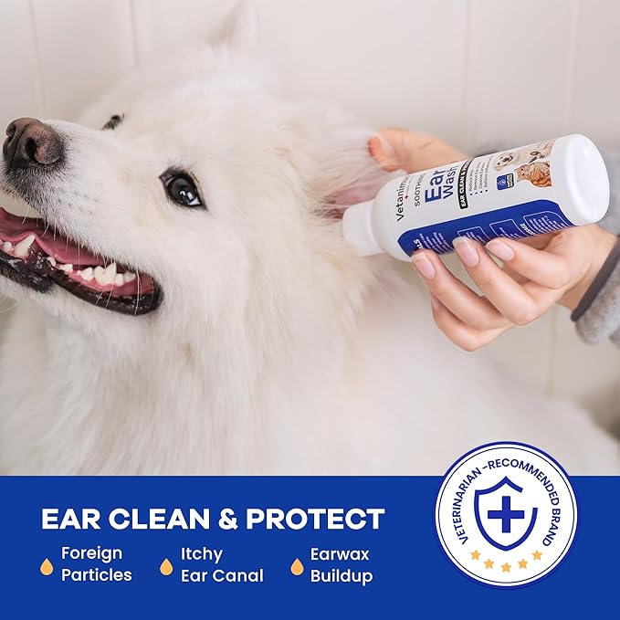 Ear Wash 150ml/5 fl.oz for Dogs, Cats and Livestock Ear Clean and Protect 1 Bottle