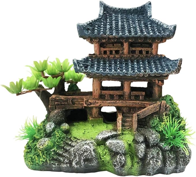 SLOCME Aquarium Classical Resin Castle Decorations - Fish Tank Realistic Details, Traditional Castle Aquarium Accessories