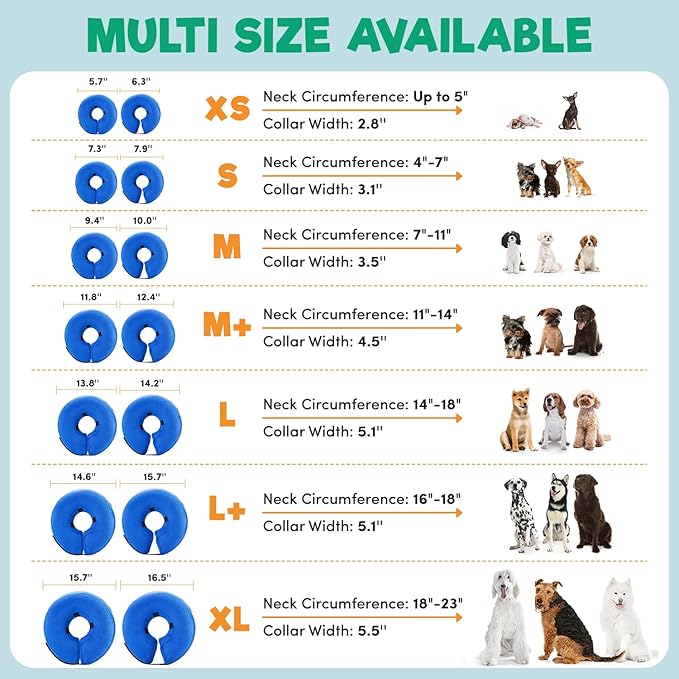 BENCMATE Inflatable Dog Cone Collar Alternative, Soft Dog Cone for Small Medium Large Dogs and Cats, Neck Recovery ECollar Donut Collar After Surgery (XLarge, Cowboy)