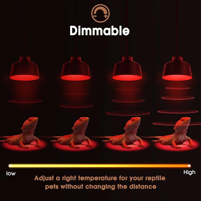Briignite G9 Infrared Heat Lamp Bulbs for Reptile, Mini Reptile Light, Dimmable Night Red UVA Reptile Heat Lamp, 2 Pin Base Mini Heat Bulbs 50W, Bearded Dragon Turtle Lizard, 6 Pack