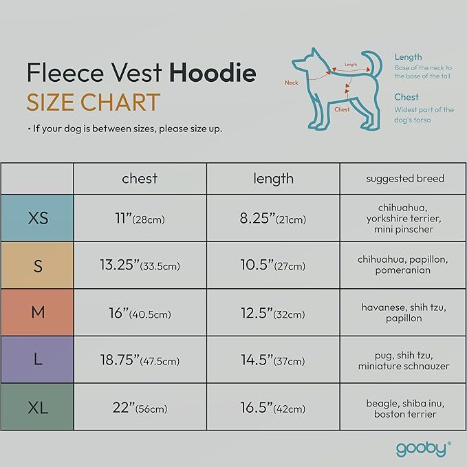 Gooby - Fleece Vest Hoodie, Small Dog Pull Over Hooded Fleece Jacket with Leash Ring, Green, Small