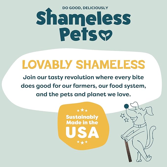 Shameless Pets Dental Treats for Dogs, Banana Bone-Anza (32 Sticks) - Supports Hip & Joint for Teeth Cleaning & Fresh Breath - Dog Bones Dental Chews Free from Grain, Corn & Soy