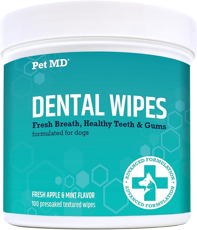 Pet MD Stool Eating Deterrent & Dental Wipes
