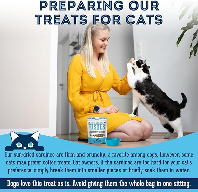 Sardines for Dogs & Sardines for Cats (14.11 oz, Pack of 1) - Dehydrated Single Ingredient Dog Treats - All Natural Dog Treats, Grain Free – Dog Training Treats