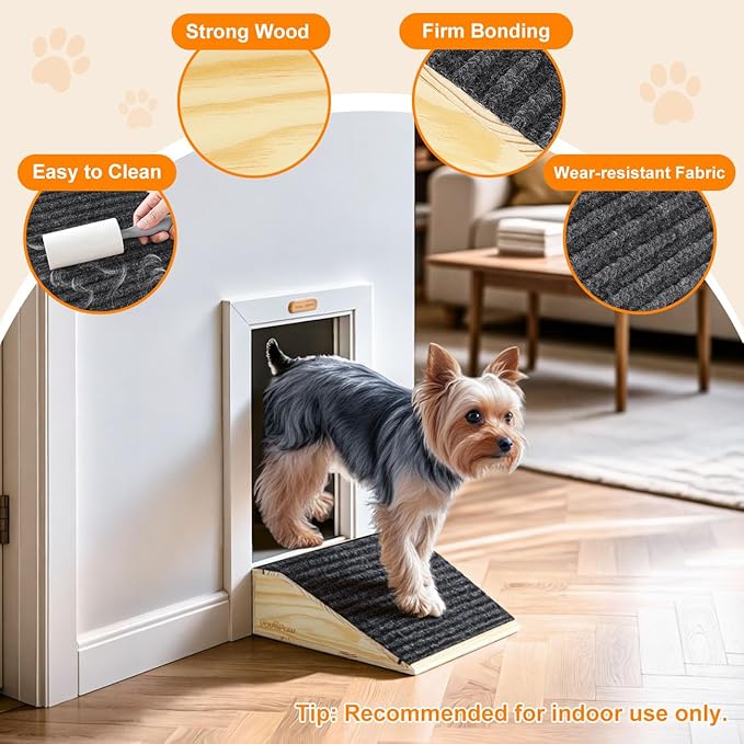 Dog Ramp for Stairs, Non-Slip Dog Stairs, Low-Angled Pet Ramps for Small Dogs and Cats, Medium Dogs, Step and Stair Assist for Injured and Older Pet, 4 Pack